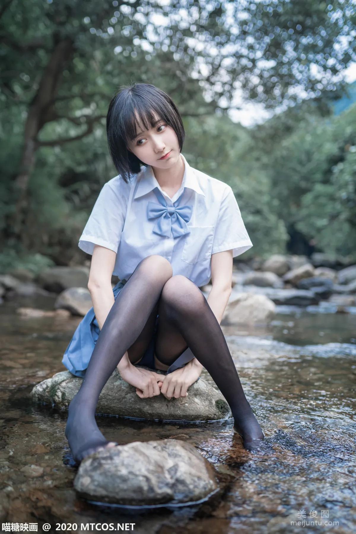 [喵糖映画] JKL.016 《溪边JK制服》 写真集13