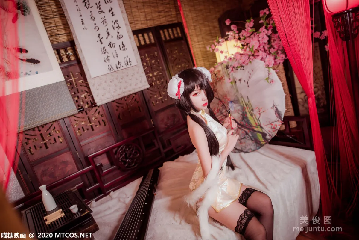 [喵糖映画] HML.019 《狂三黑丝旗袍》 写真集9