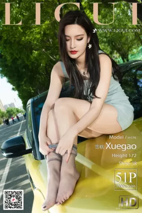 [麗櫃Ligui] Model 雪糕 《灰絲美腿車模》 寫真集