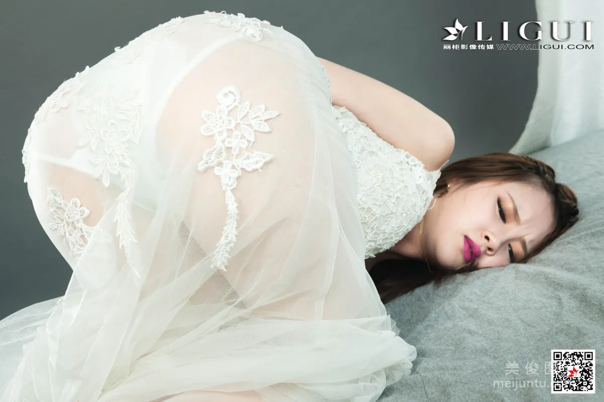 [丽柜Ligui] Model 天天 《蕾丝婚纱美束》 写真集59