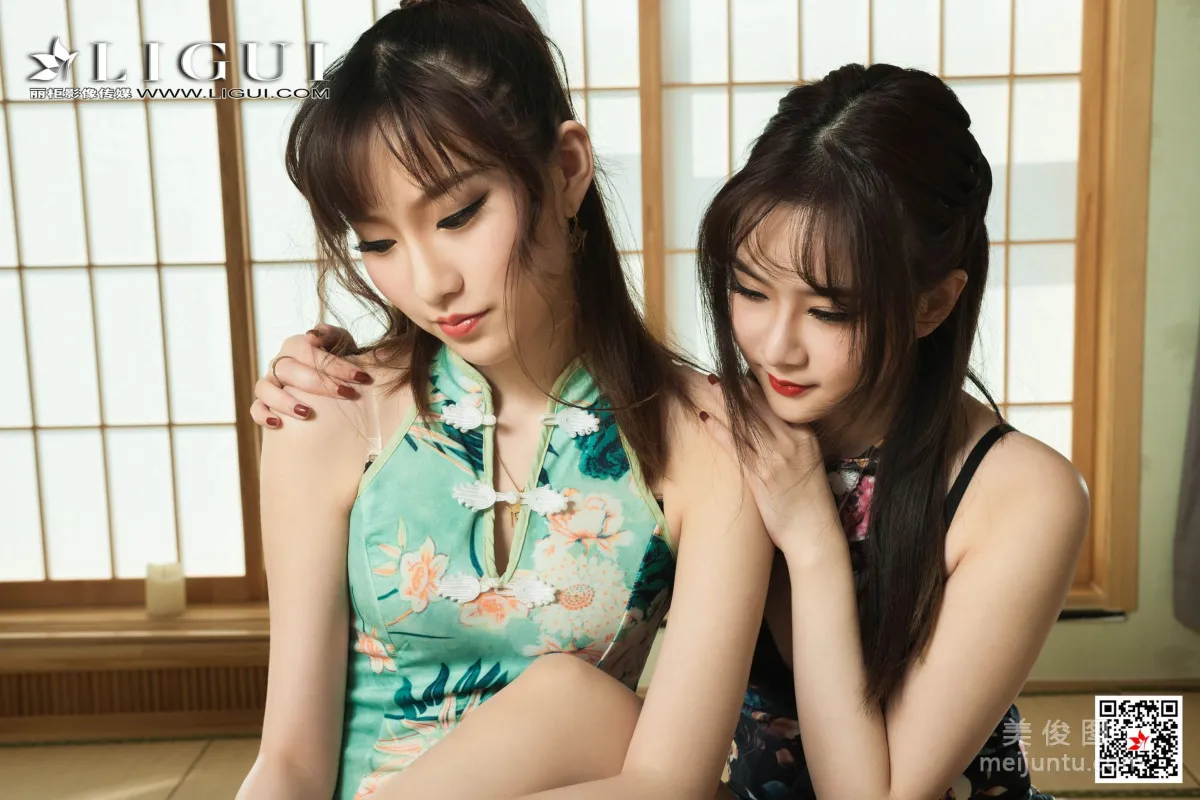 [丽柜Ligui] 阳阳&婷婷 《极品和服女郎茶艺丝足》 写真集35