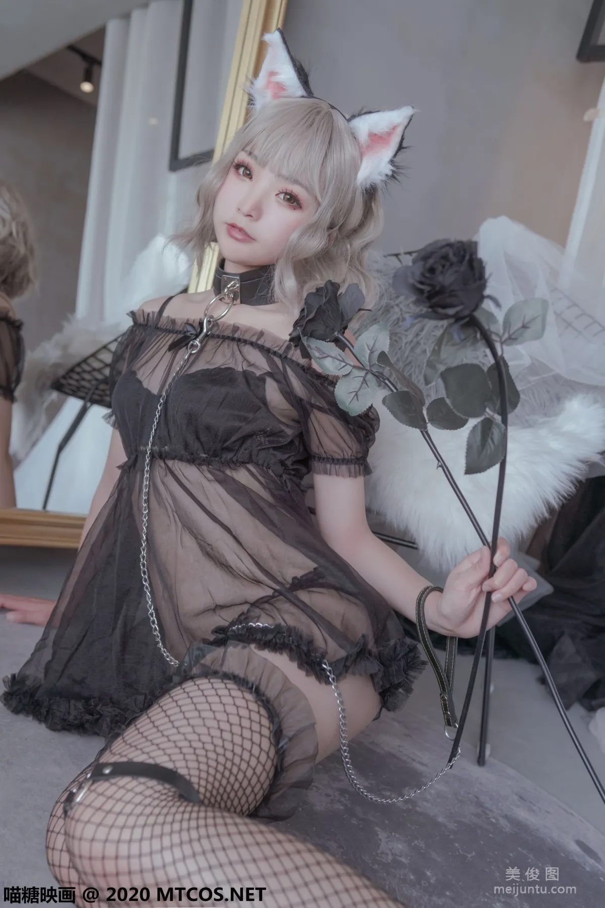 [喵糖映画] VOL.200 《黑猫与白兔》 写真集12