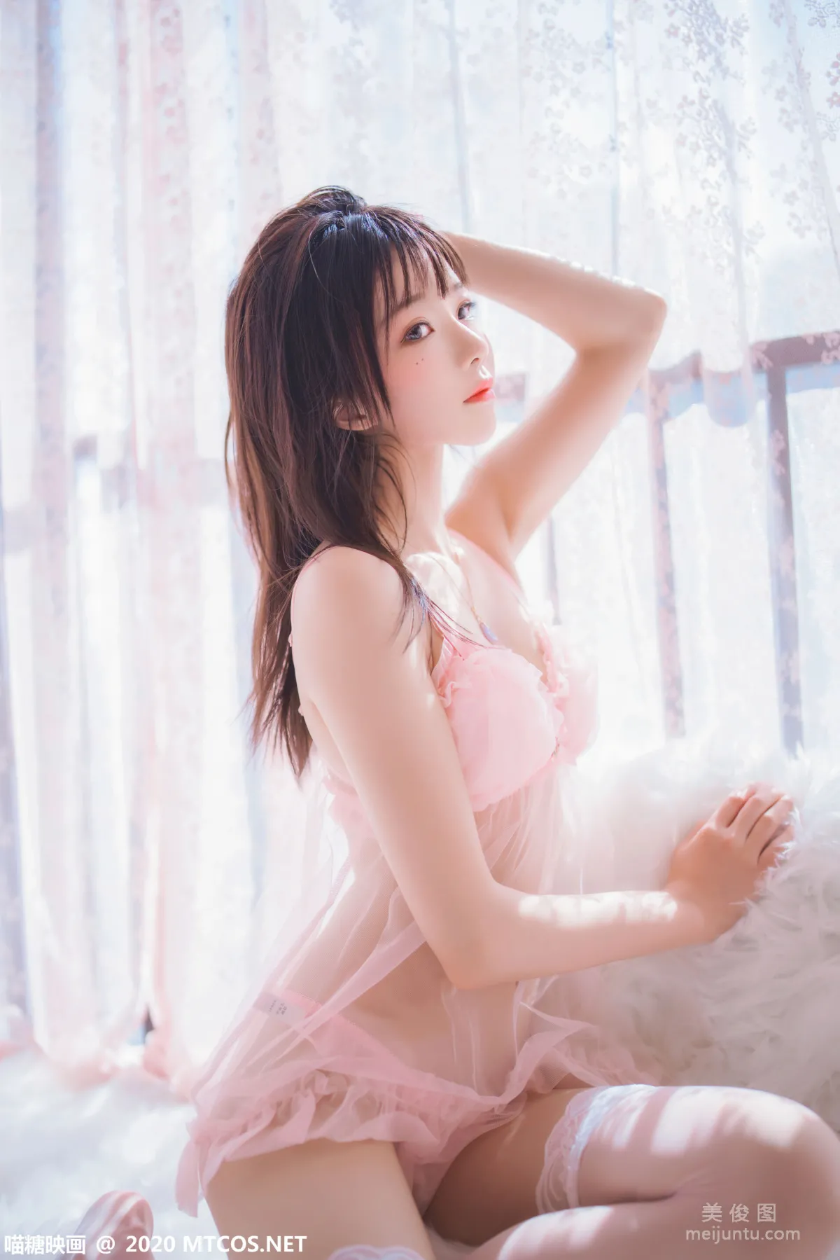 [喵糖映画] VOL.189 《粉系轻纱》 写真集28