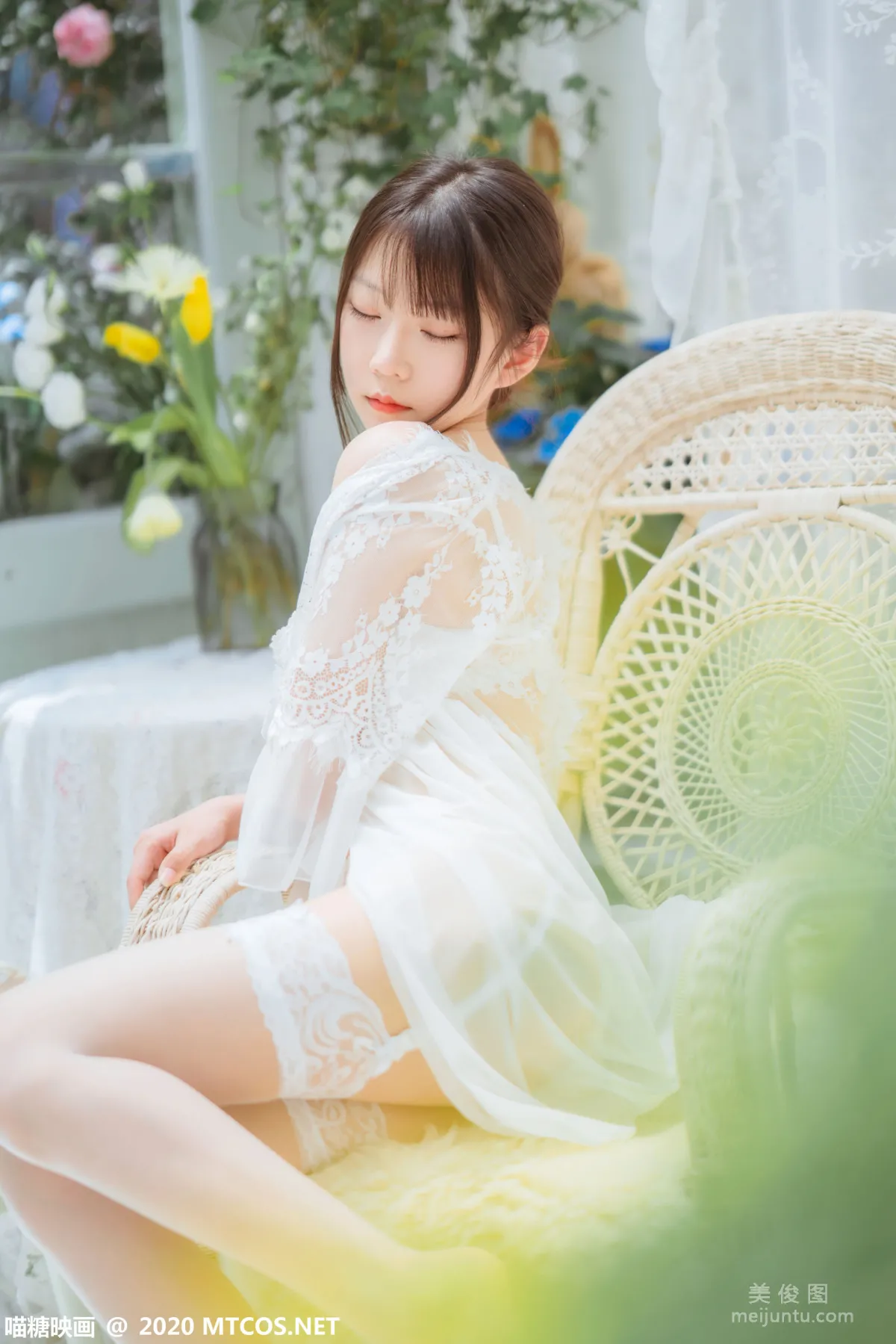 [喵糖映画] VOL.197 《白裙轻纱》 写真集40