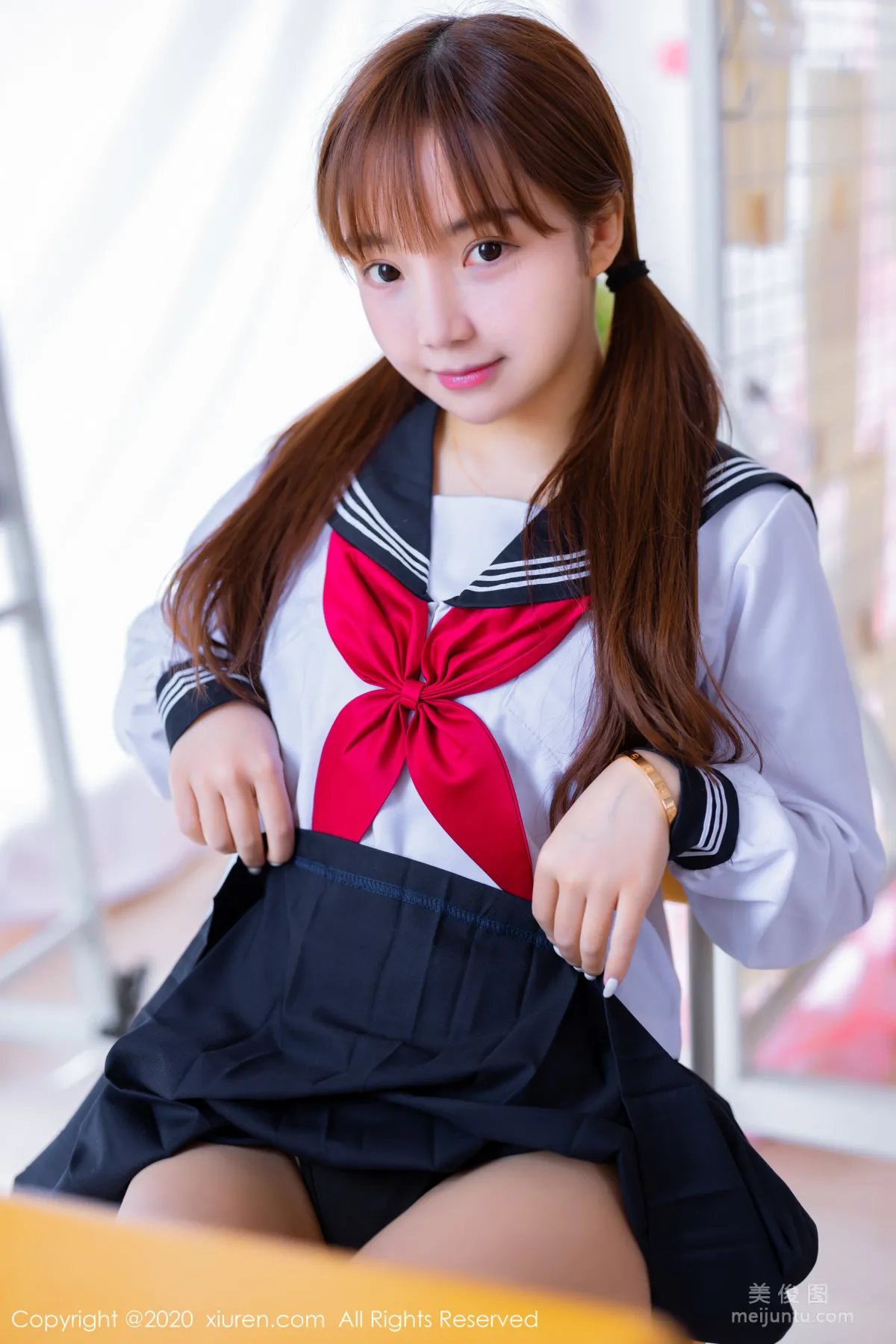 [秀人XiuRen] No.2196 團團子_una 《童顔巨乳JK制服》 寫真集 1