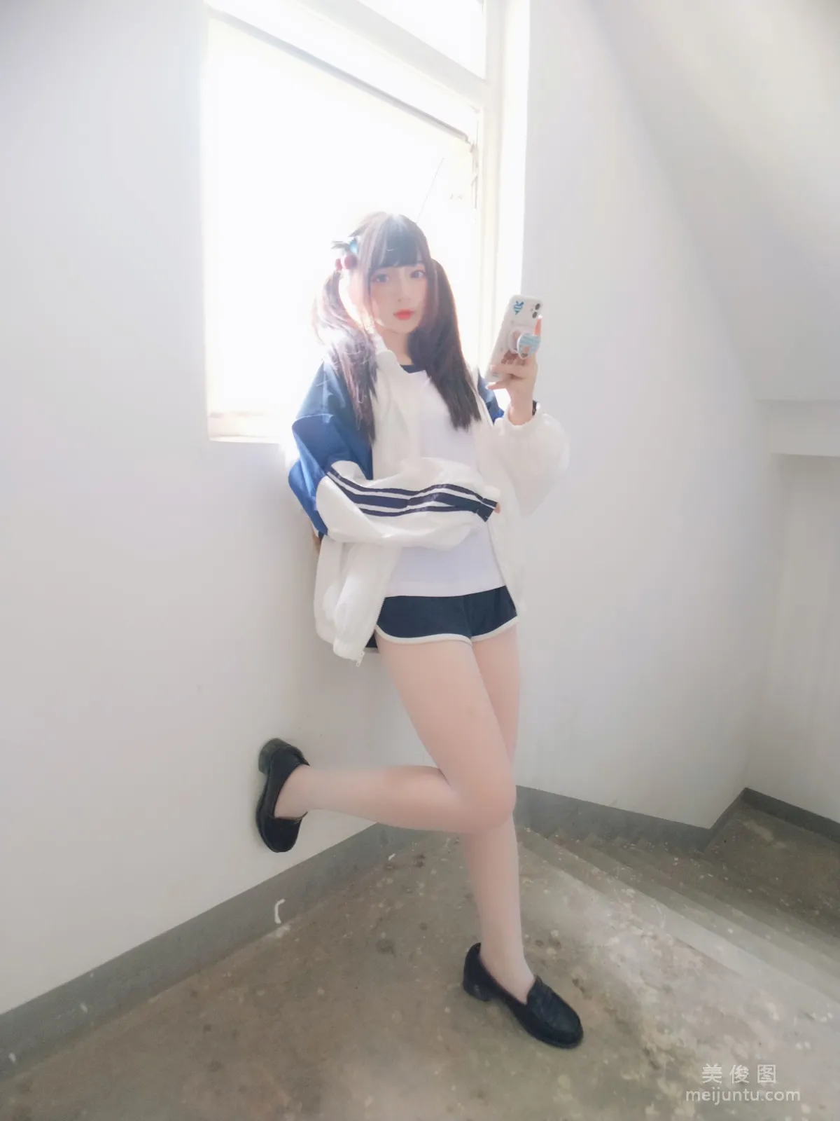 2D Beauty Guchuan kagura, White Stockings Gymnastics Uniform Photo Set photo 16