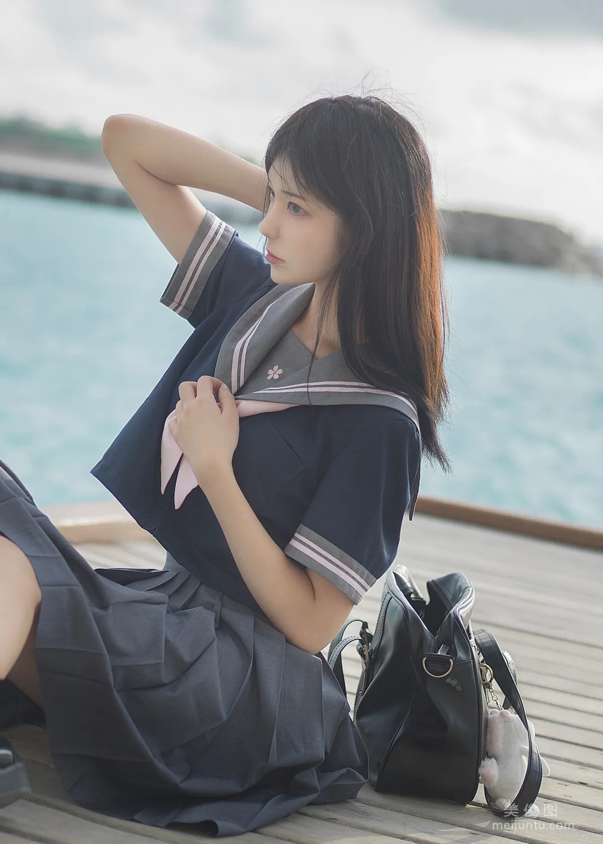 动漫博主南桃Momoko 《蓝jk》 写真集11