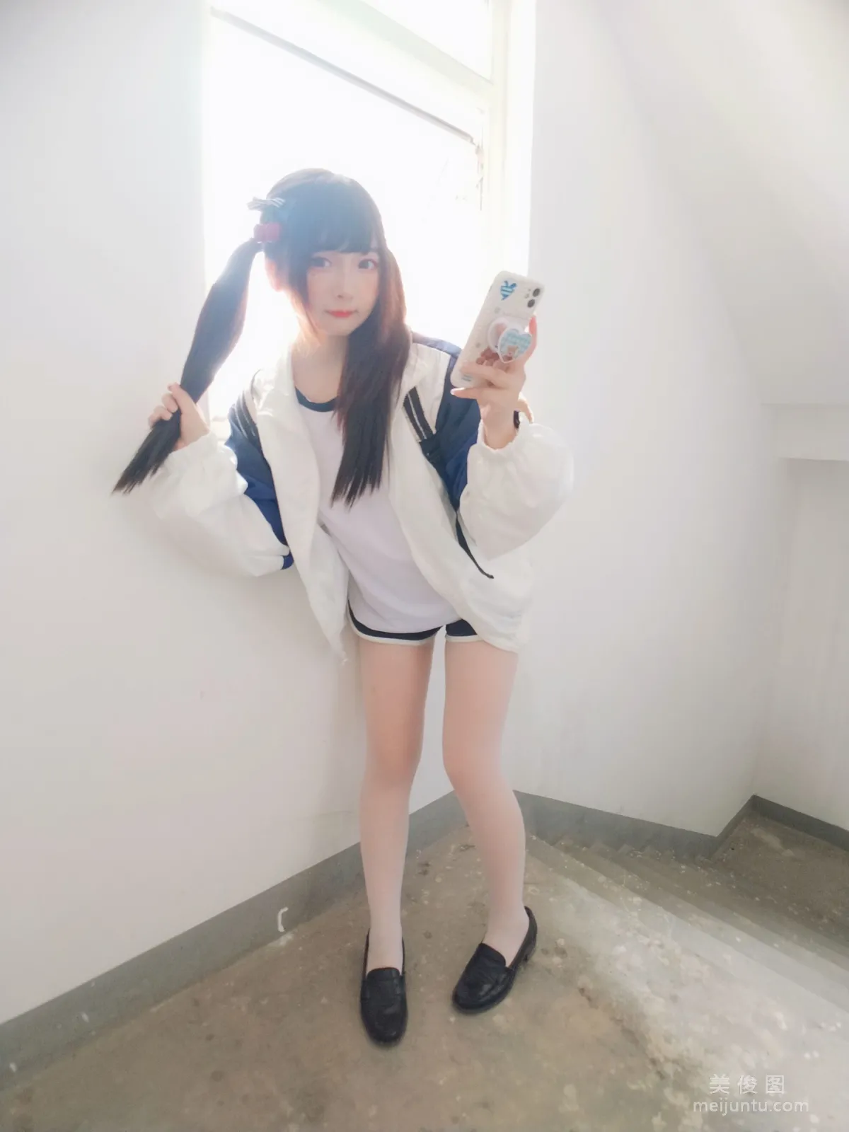 2D Beauty Guchuan kagura, White Stockings Gymnastics Uniform Photo Set photo 12