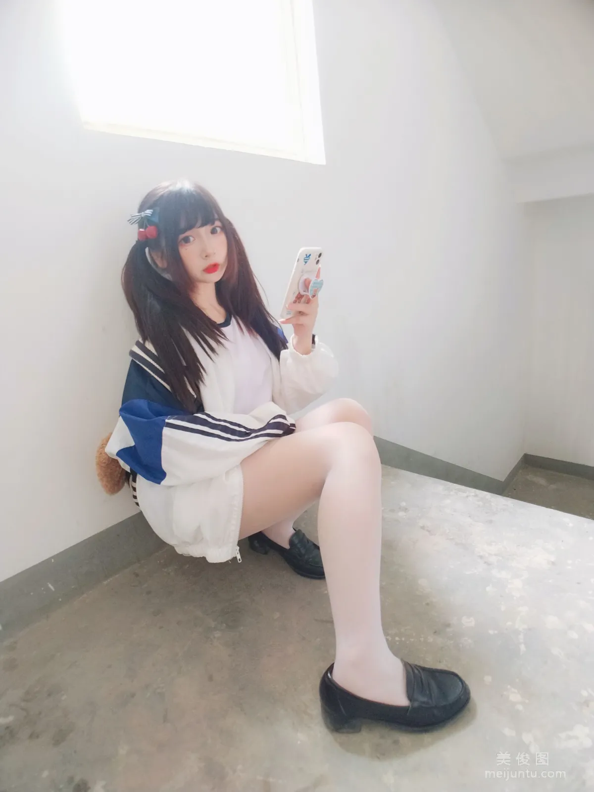 2D Beauty Guchuan kagura, White Stockings Gymnastics Uniform Photo Set photo 7