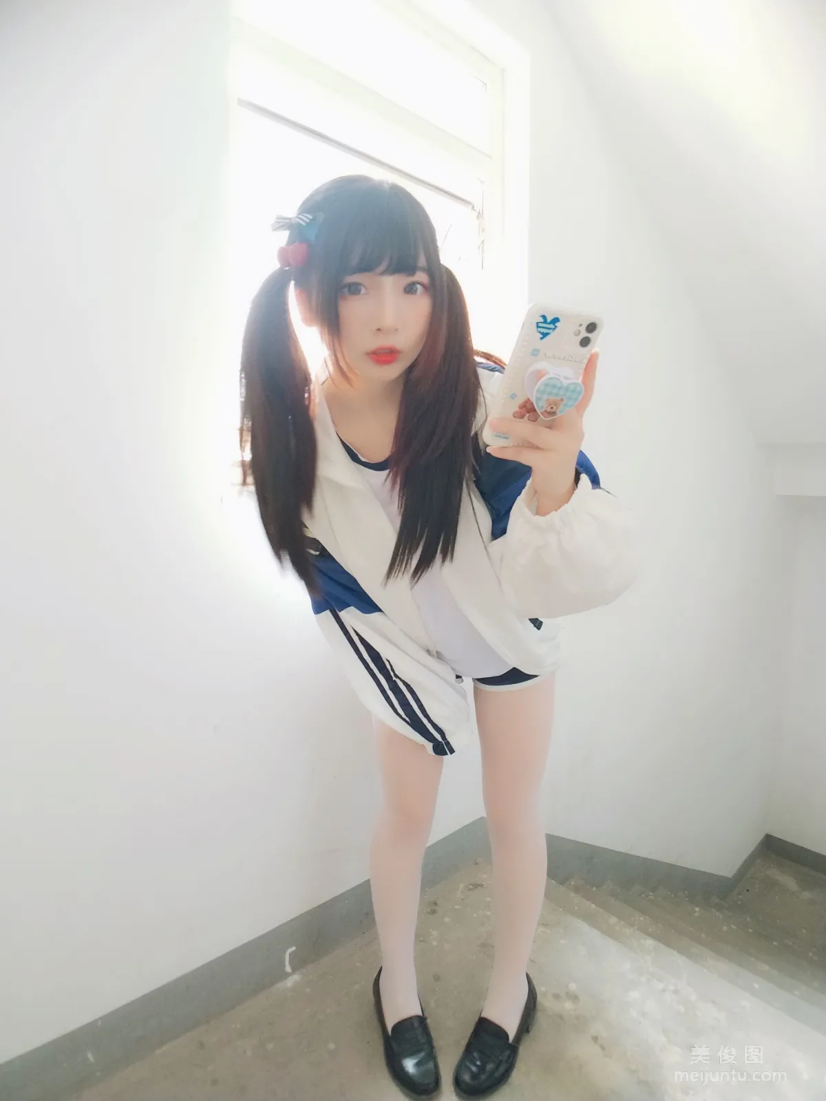 2D Beauty Guchuan kagura, White Stockings Gymnastics Uniform Photo Set photo 11