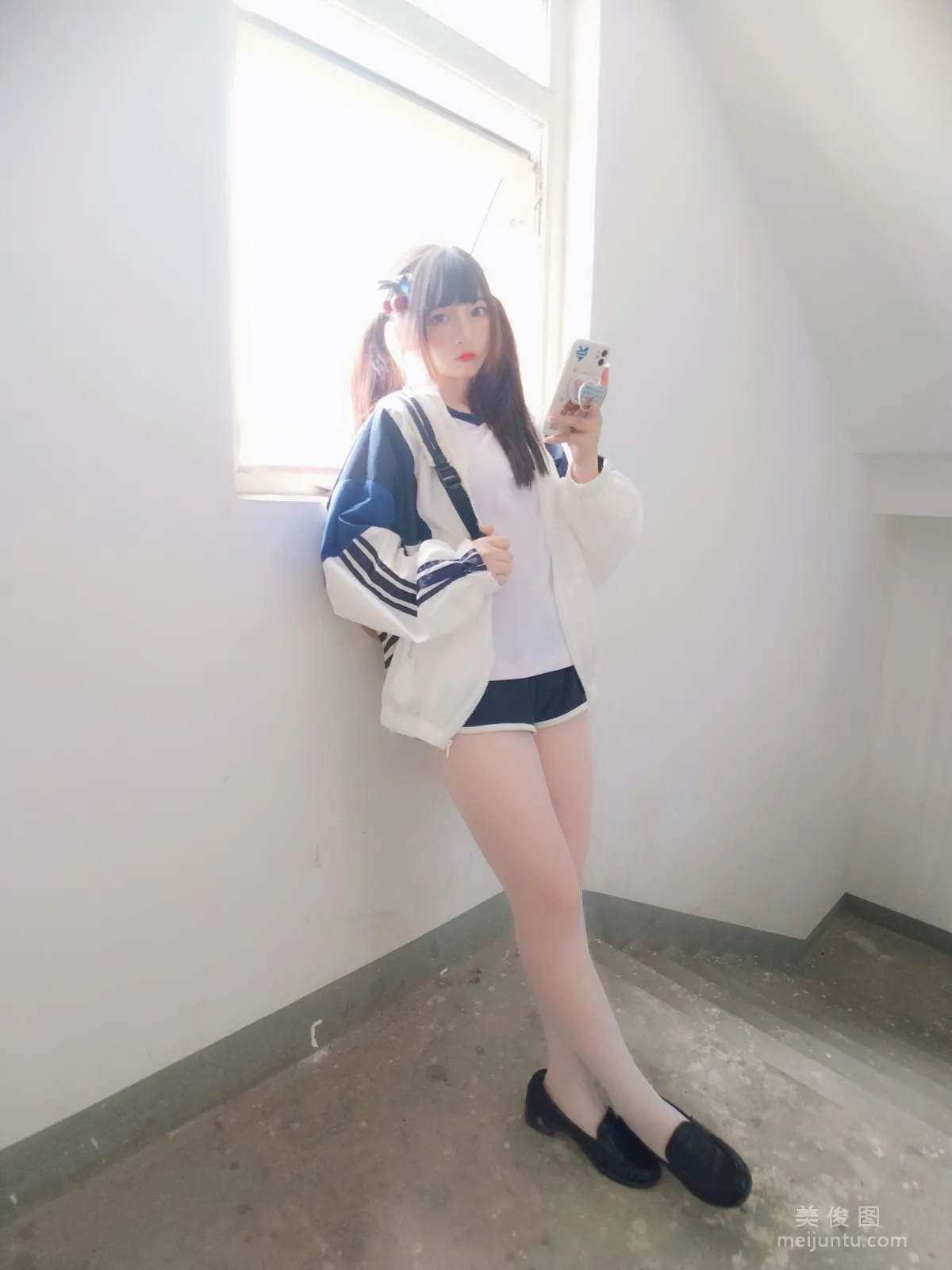2D Beauty Guchuan kagura, White Stockings Gymnastics Uniform Photo Set photo 18