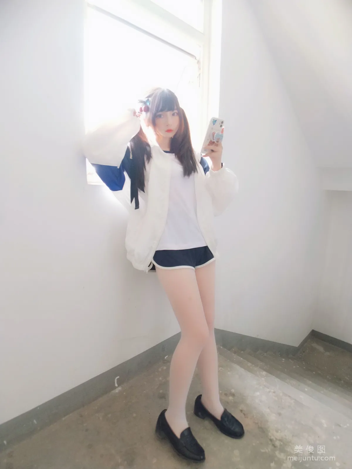 2D Beauty Guchuan kagura, White Stockings Gymnastics Uniform Photo Set photo 14