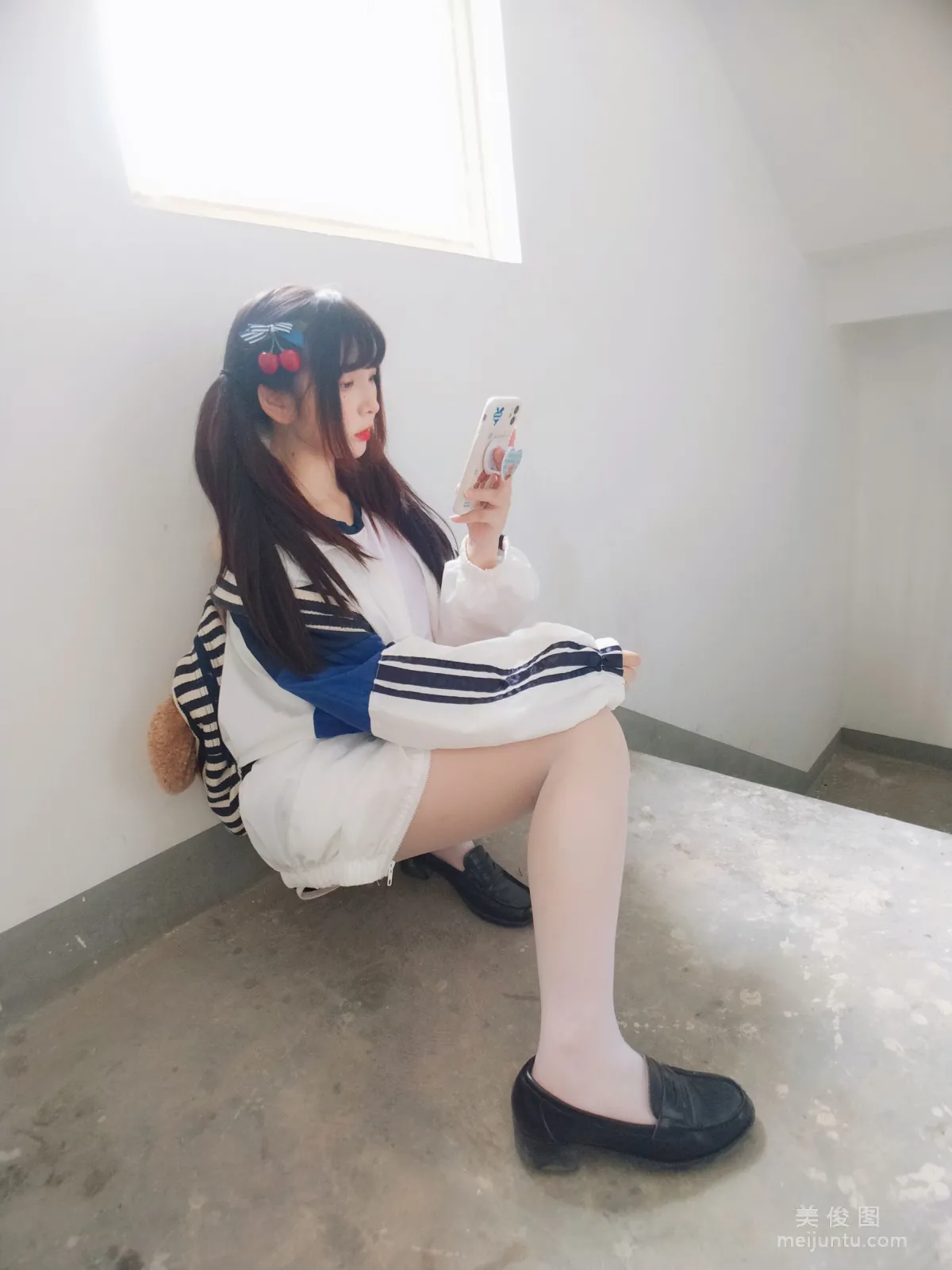 2D Beauty Guchuan kagura, White Stockings Gymnastics Uniform Photo Set photo 8