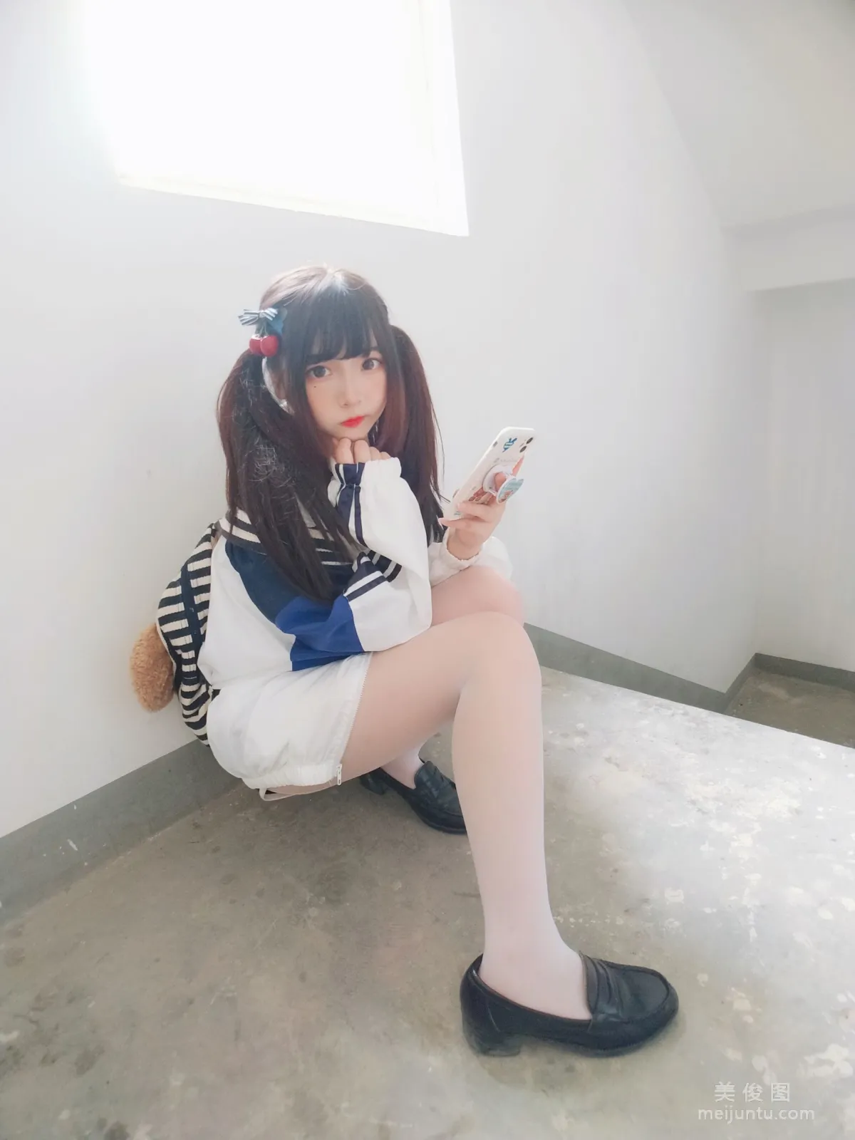 2D Beauty Guchuan kagura, White Stockings Gymnastics Uniform Photo Set photo 9