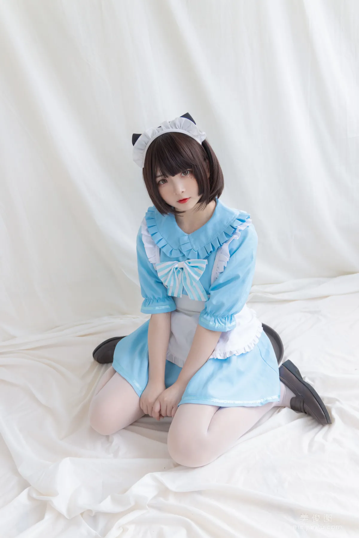 [COS] 2D Beauty Guchuan kagura Blue Cat Maid Photo Set photo 8