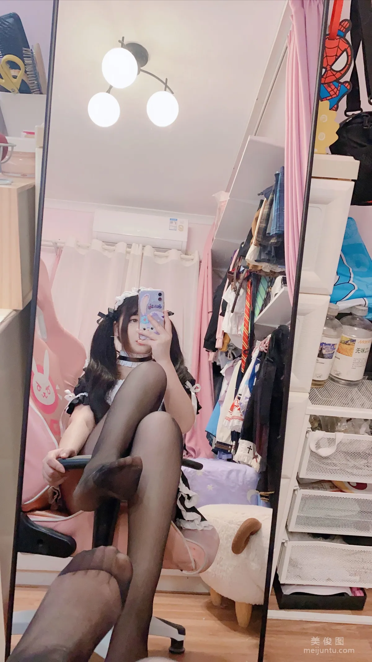 2D Girl Guchuan kagura, Black Stockings Maid Photo Set photo 16