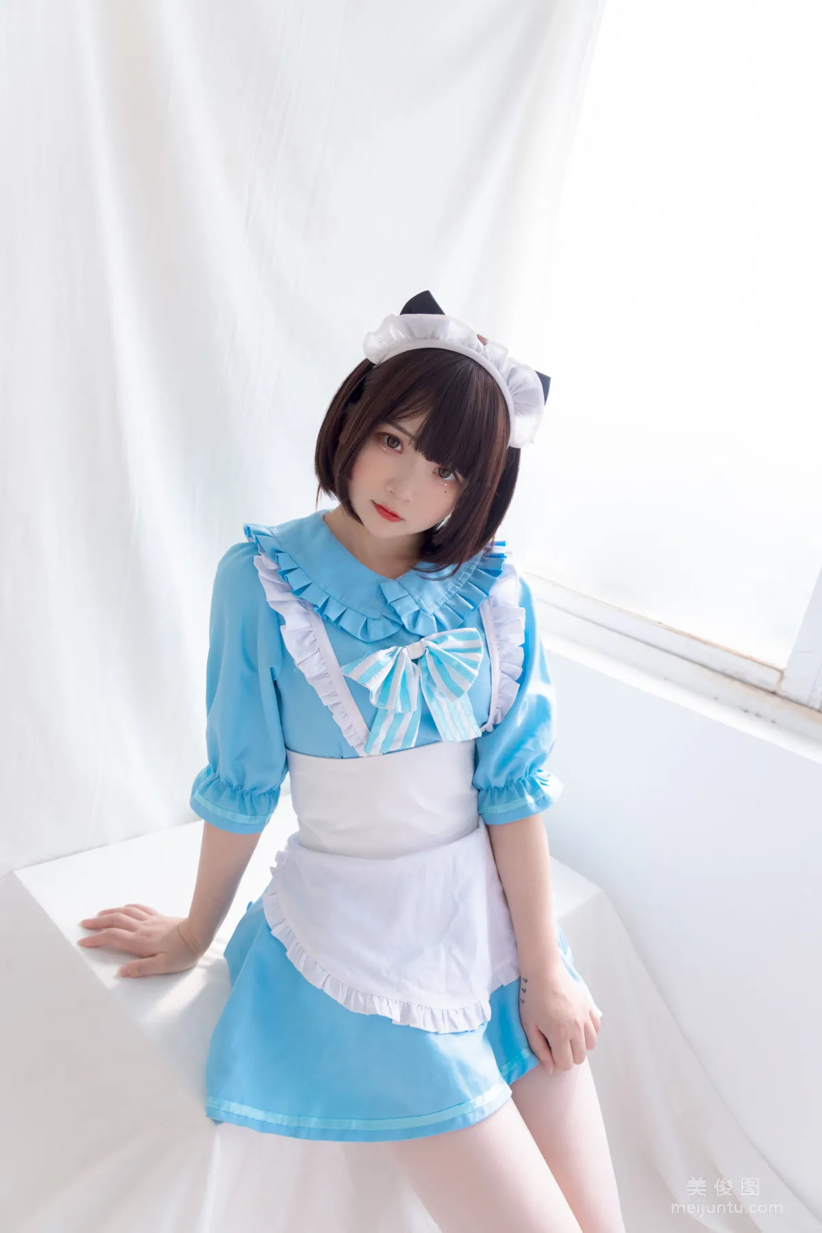 [COS] 2D Beauty Guchuan kagura Blue Cat Maid Photo Set photo 26