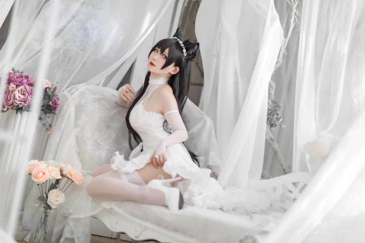 [COS] Anime Blogger Yingluojiang w, Atago Bride Photo Set photo 17