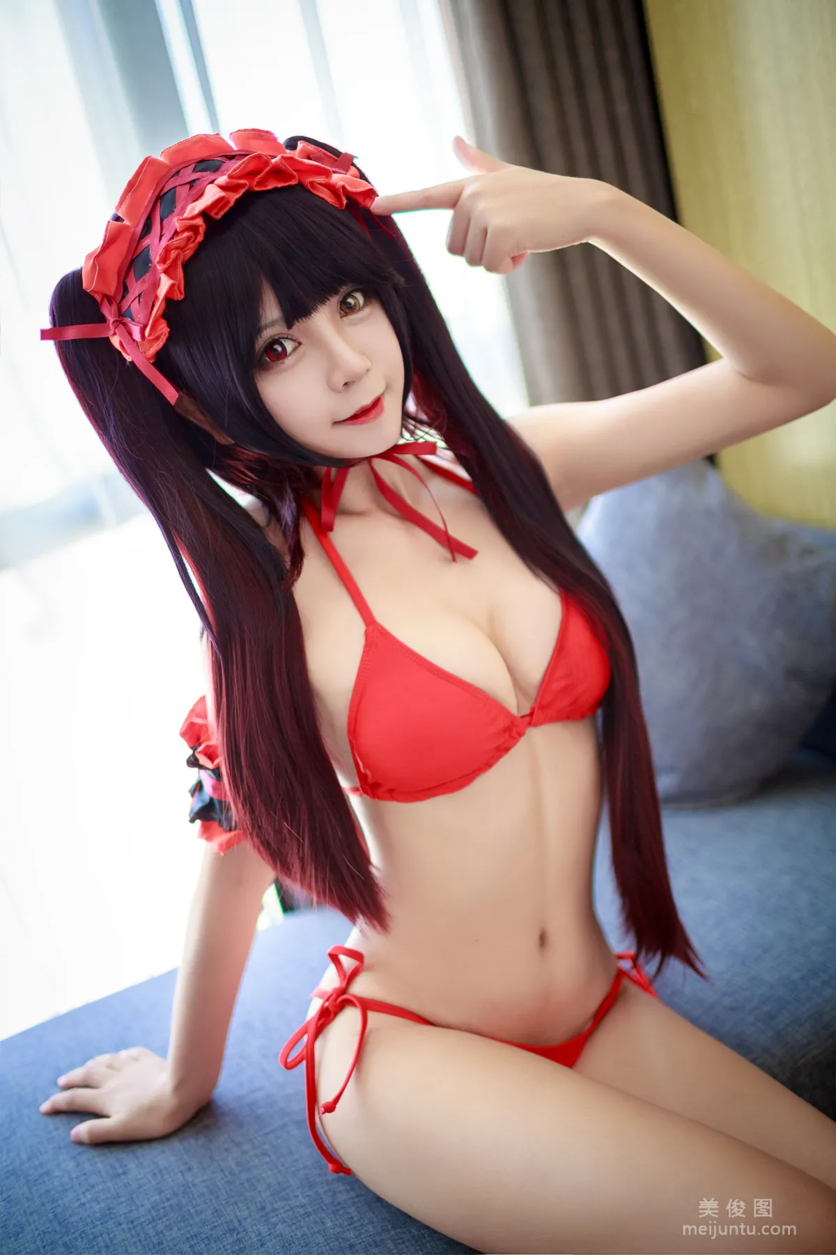 [COS福利] 塔塔_Lo1iTa 《狂三泳装》 写真集1