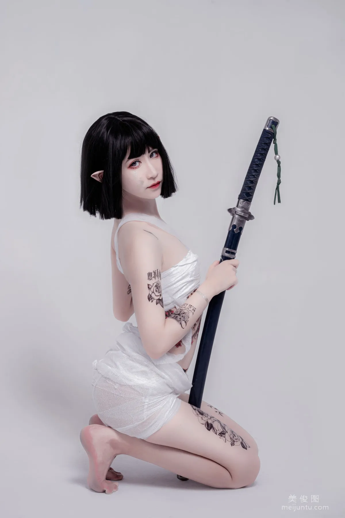 [COS Bonus] Anime Blogger Ruanyi Fairy, Straps and Samurai Photo Set photo 28