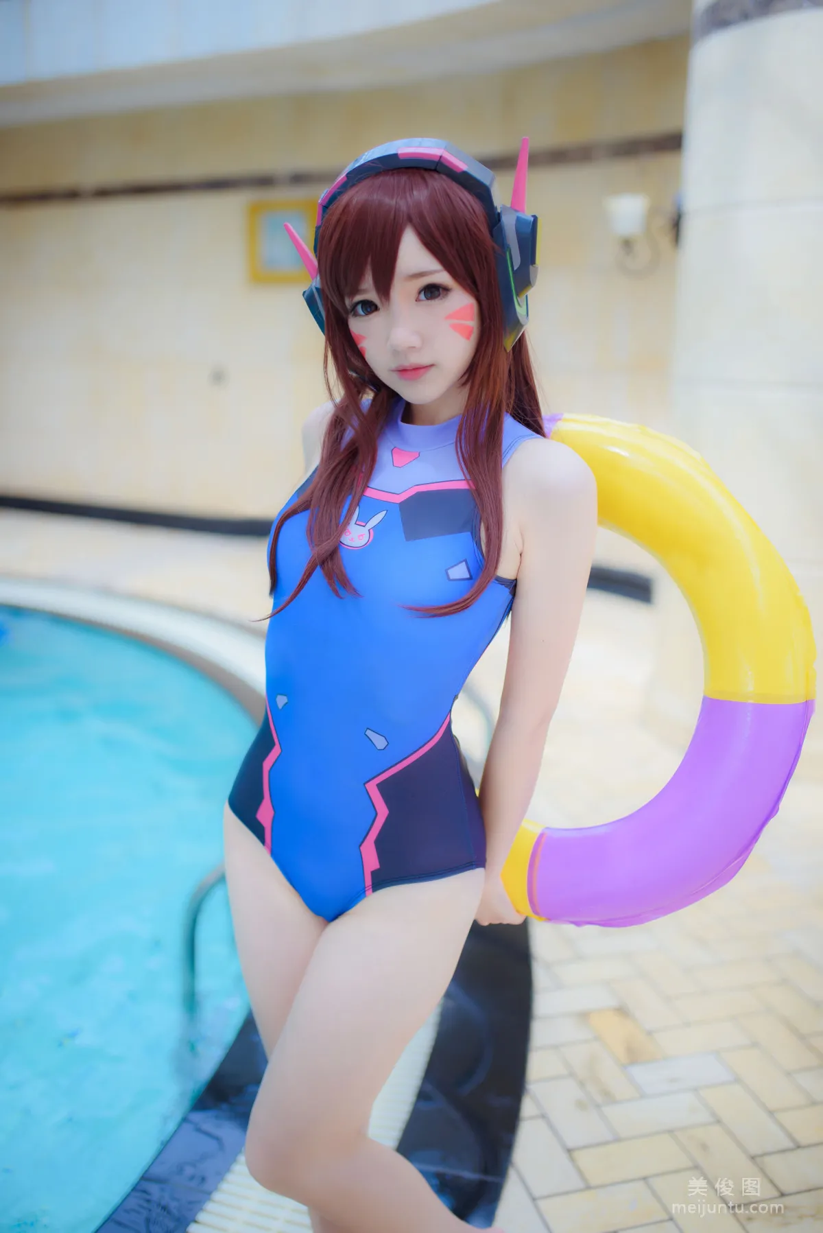 [COS] Anime Blogger Xueqing Astra D.Va Swimsuit Photo Set photo 19