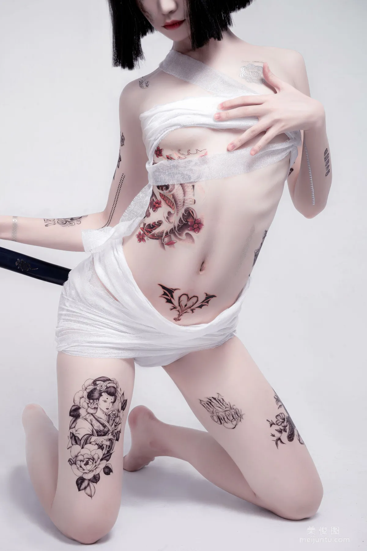 [COS Bonus] Anime Blogger Ruanyi Fairy, Straps and Samurai Photo Set photo 26