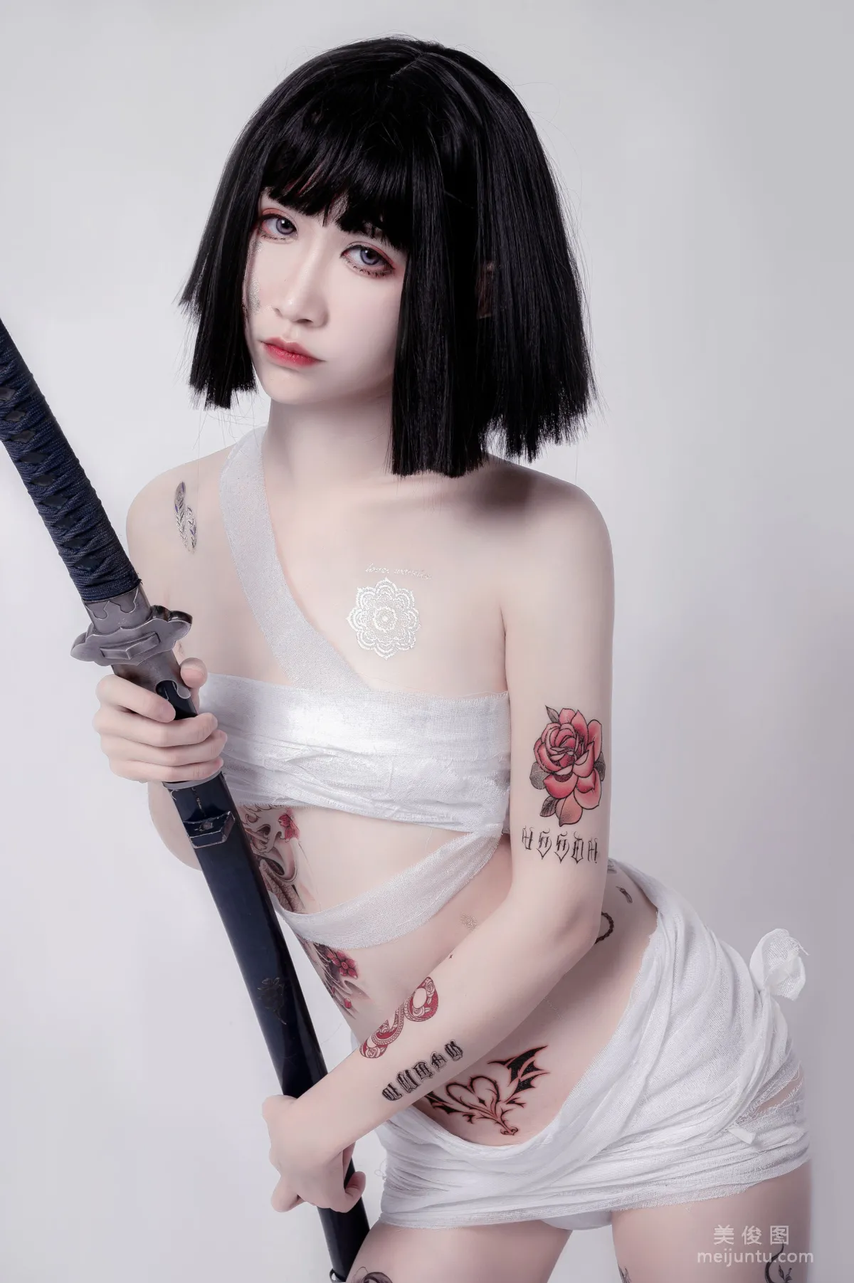 [COS Bonus] Anime Blogger Ruanyi Fairy, Straps and Samurai Photo Set photo 38
