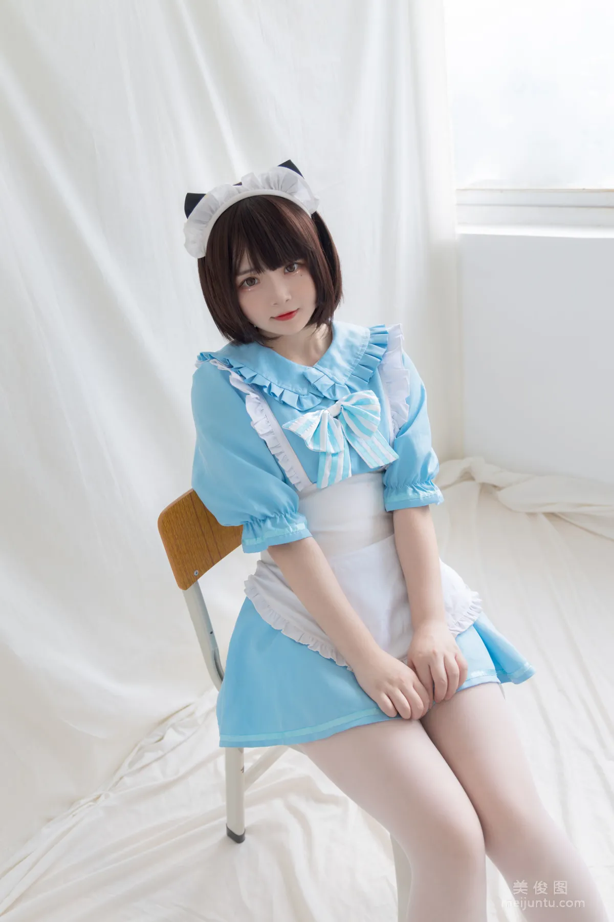 [COS] 2D Beauty Guchuan kagura Blue Cat Maid Photo Set photo 14