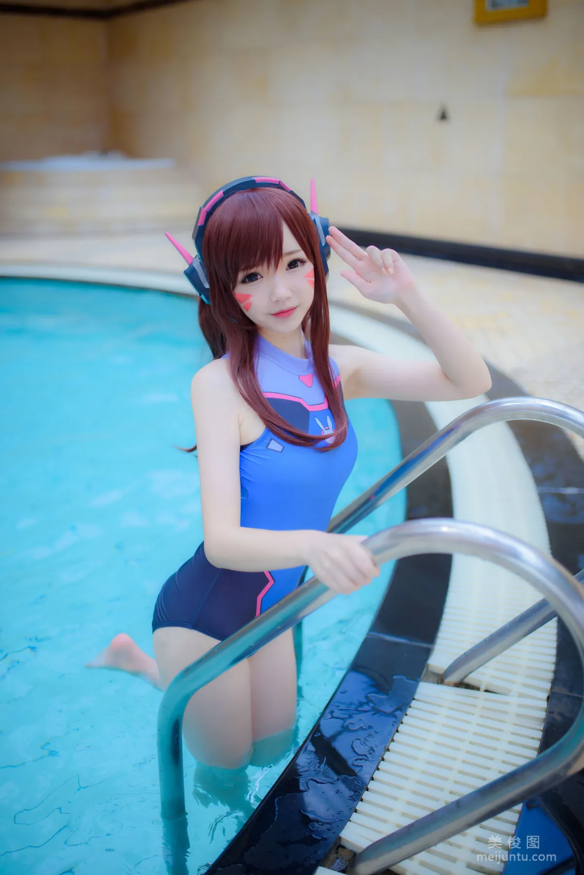 [COS] Anime Blogger Xueqing Astra D.Va Swimsuit Photo Set photo 6