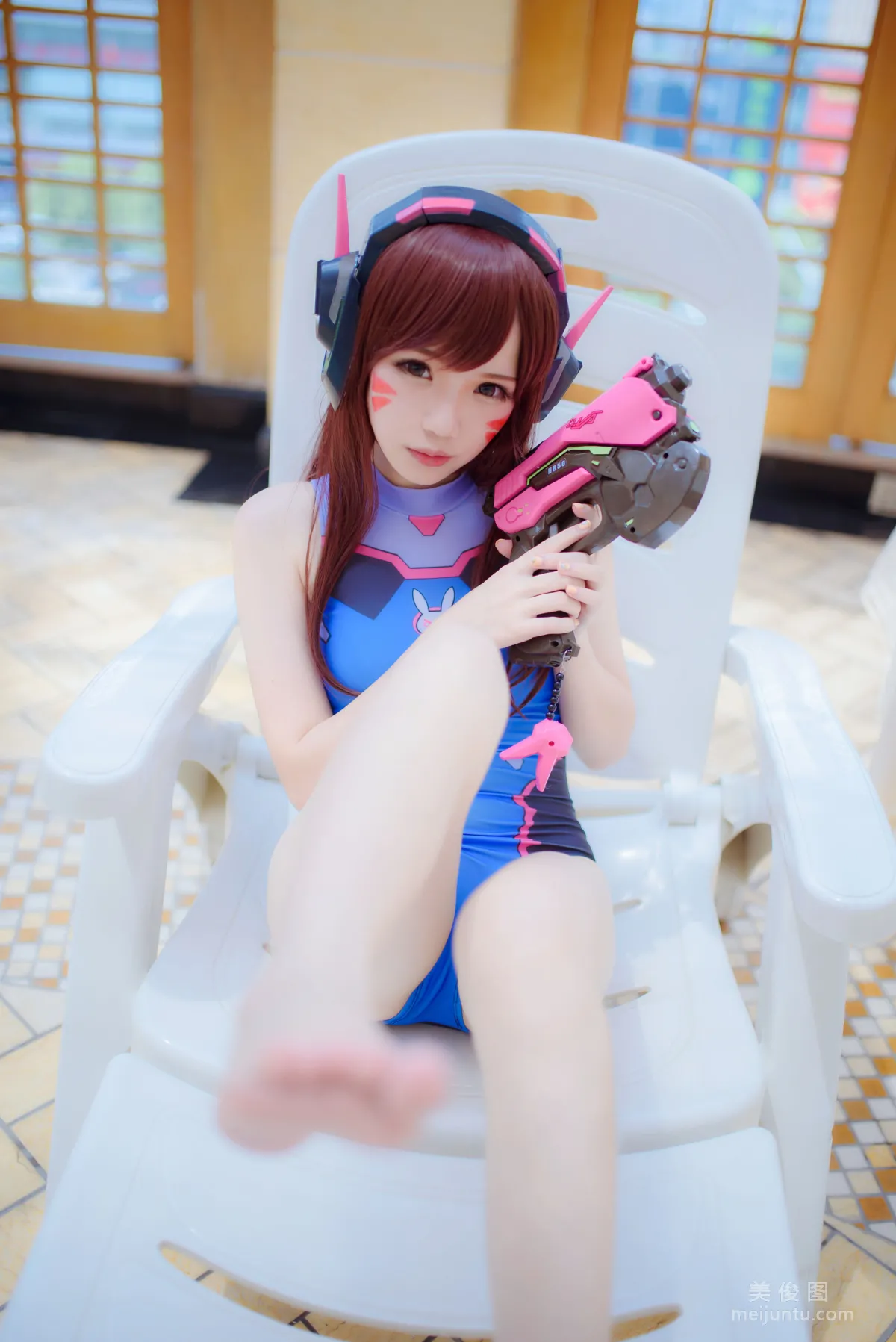 [COS] Anime Blogger Xueqing Astra D.Va Swimsuit Photo Set photo 28