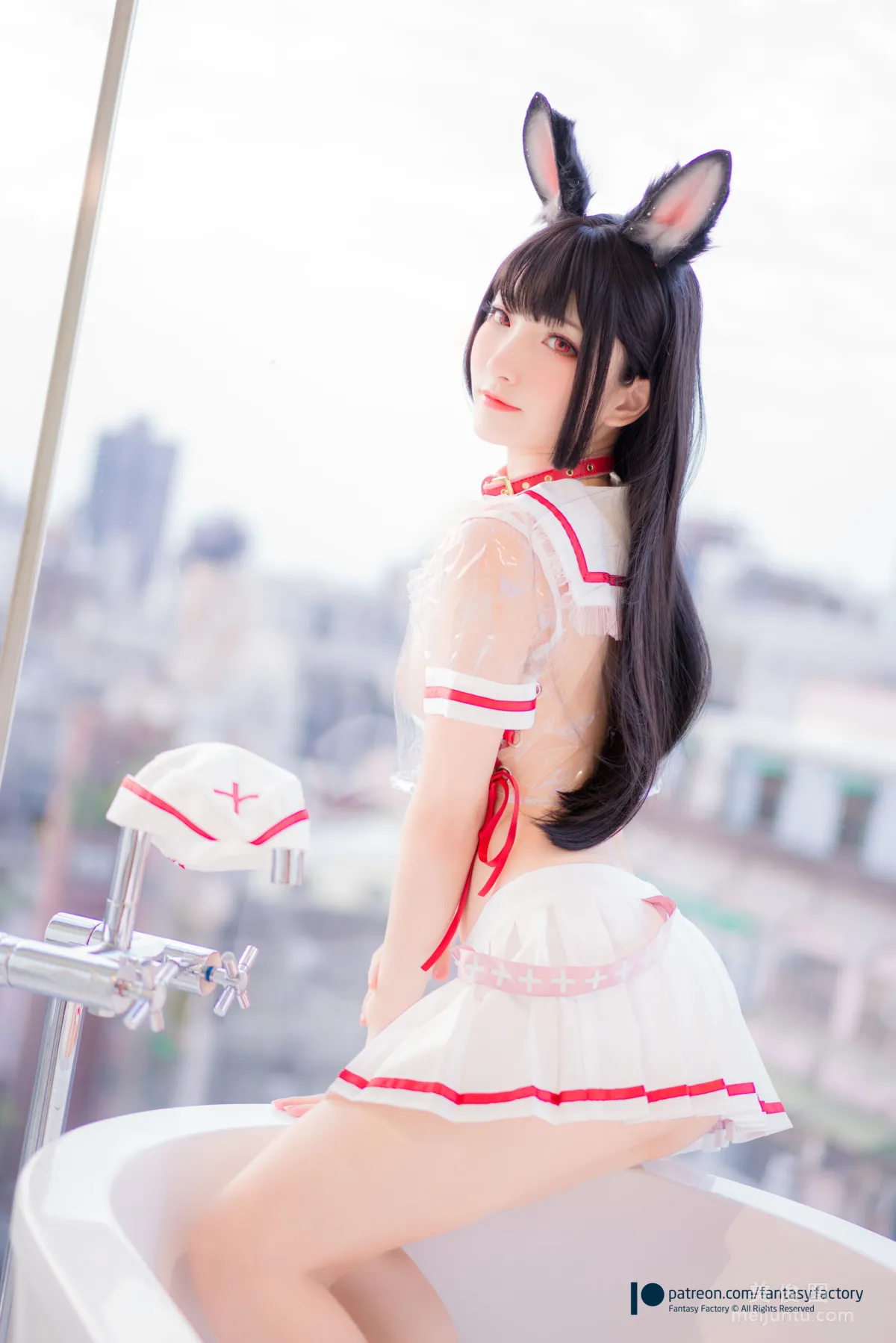 [Fantasy Factory] Xiao Ding 2020.04, Maid, Lingerie, Bunny Ears Photo Set photo 91
