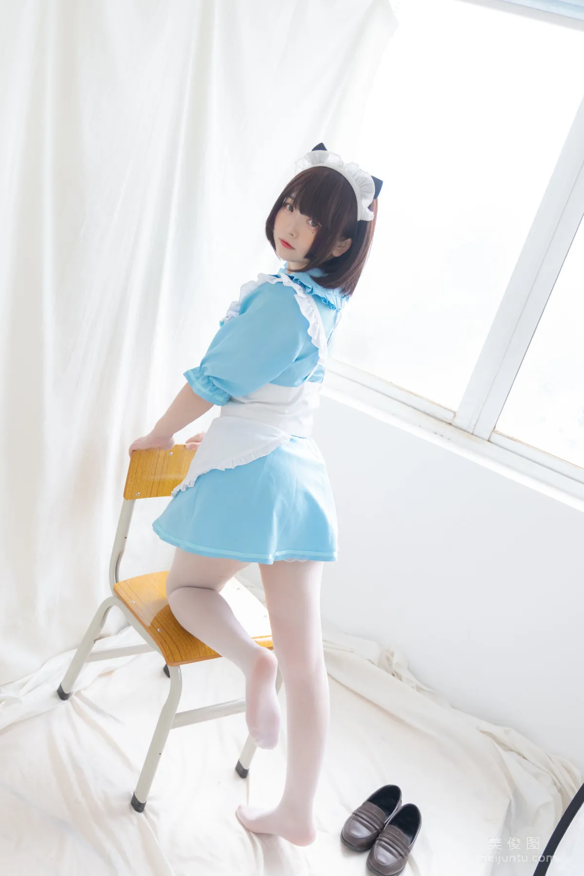 [COS] 2D Beauty Guchuan kagura Blue Cat Maid Photo Set photo 20
