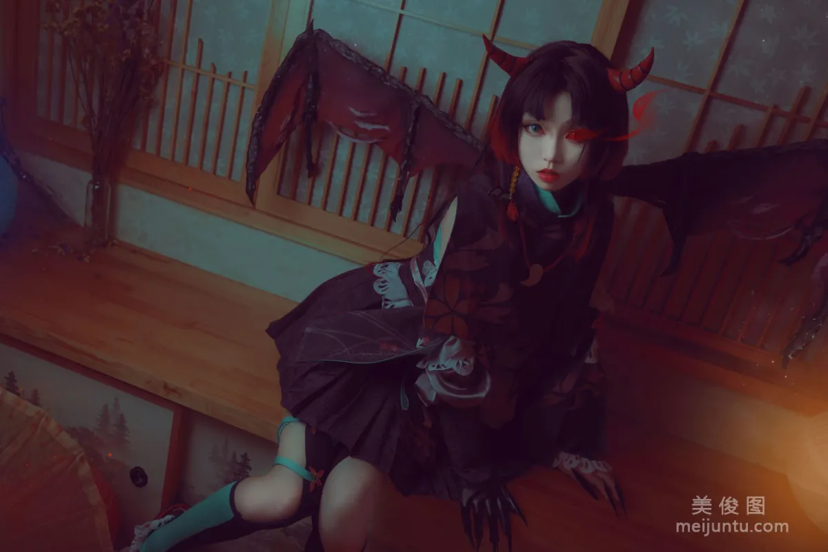 [COS] Cute Girl Baiyi Zijiao Zhu Onmyoji Vampire Princess Photo Set photo 9