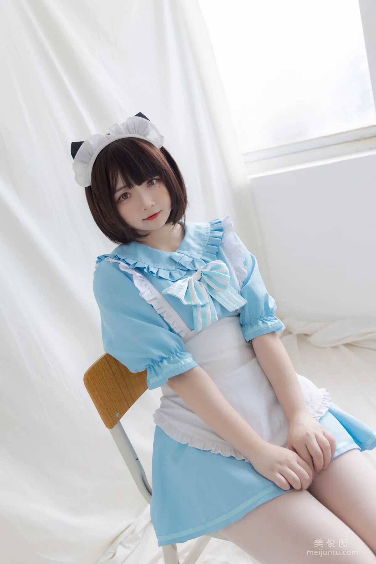 [COS] 2D Beauty Guchuan kagura Blue Cat Maid Photo Set photo 13