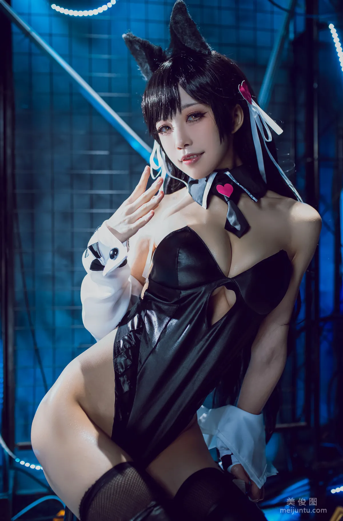 COS美女水淼aqua 《碧蓝航线 爱宕犬 同人机车》 写真集15