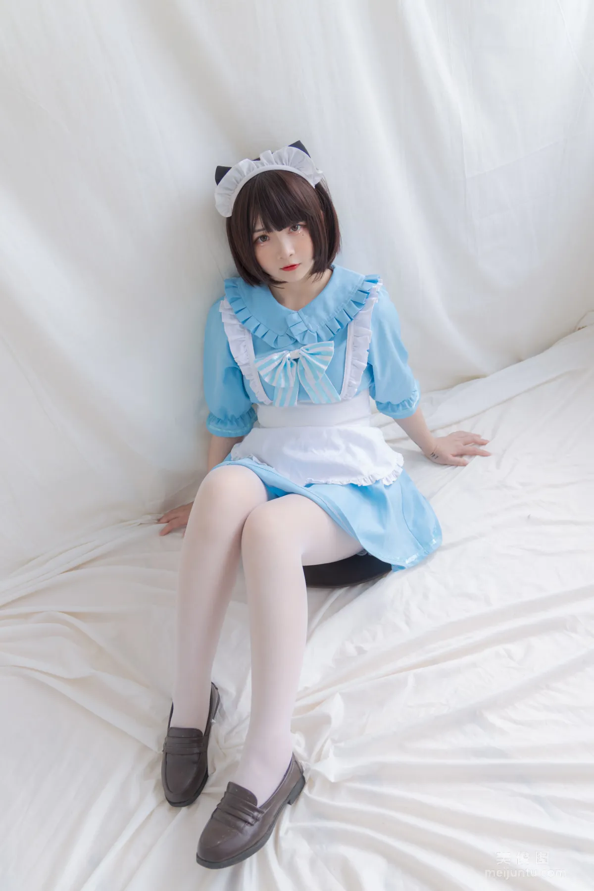[COS] 2D Beauty Guchuan kagura Blue Cat Maid Photo Set photo 3