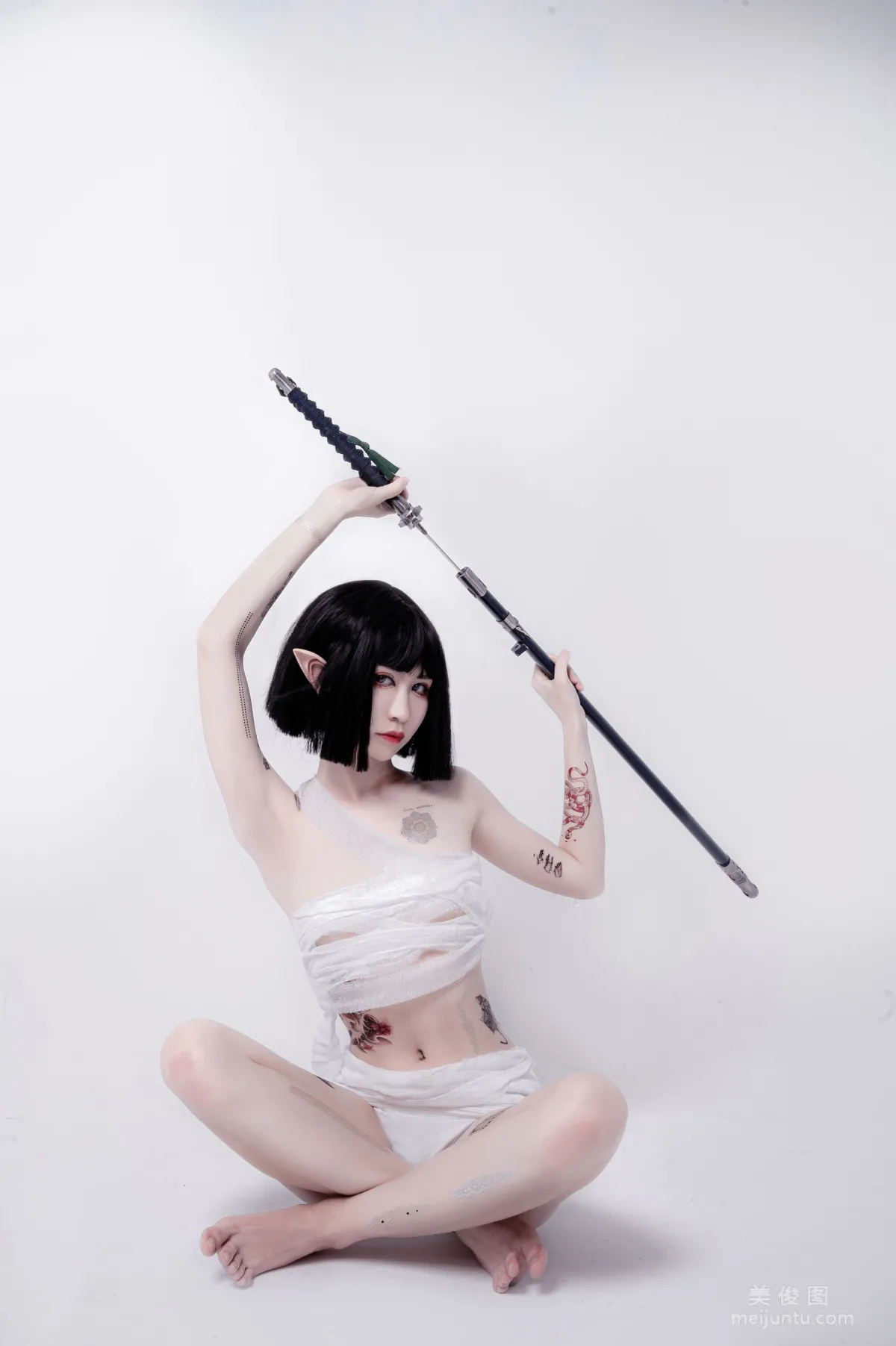 [COS Bonus] Anime Blogger Ruanyi Fairy, Straps and Samurai Photo Set photo 30