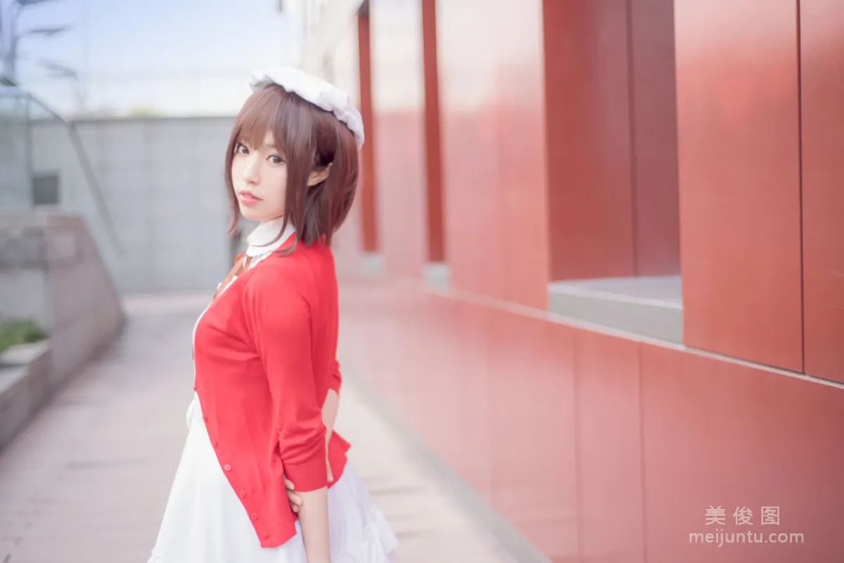 [COS Welfare] Cute Girl Baiyi Zijiao Zhu, Kato Megumi Photo Set photo 9