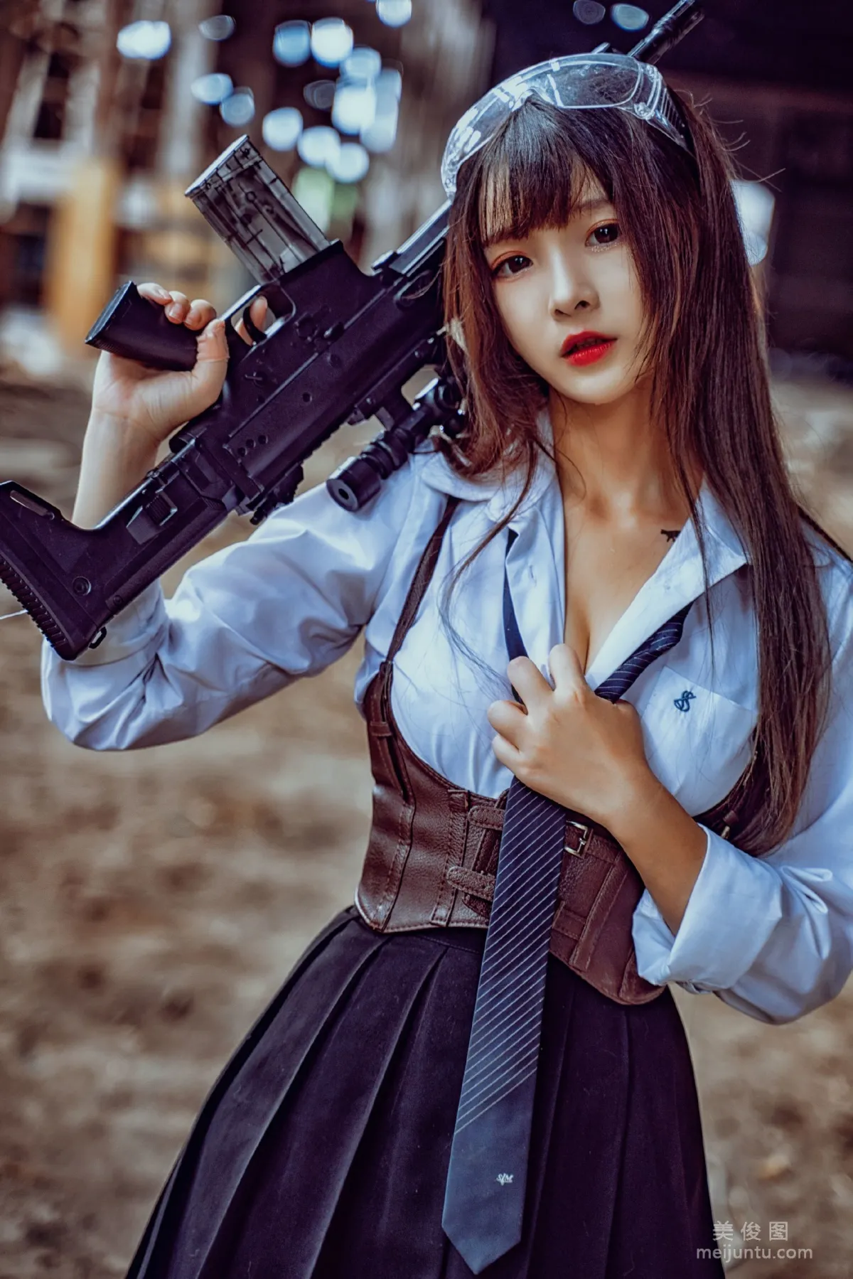 [COS] 2D Beauty Guchuan kagura, Armed JK, Photo Set photo 9