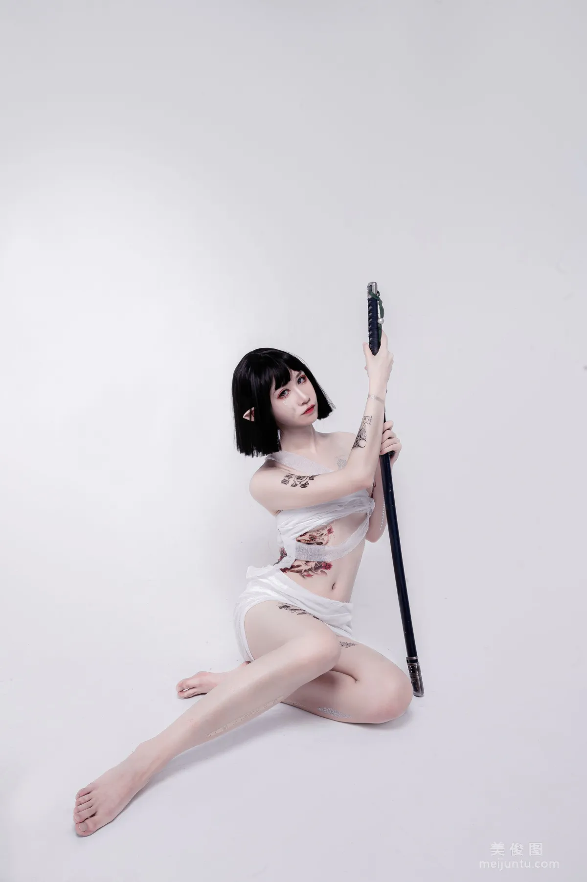 [COS Bonus] Anime Blogger Ruanyi Fairy, Straps and Samurai Photo Set photo 32