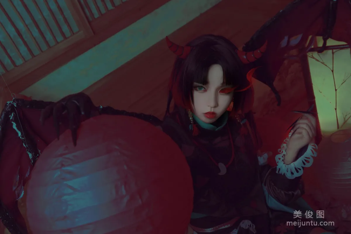 [COS] Cute Girl Baiyi Zijiao Zhu Onmyoji Vampire Princess Photo Set photo 11