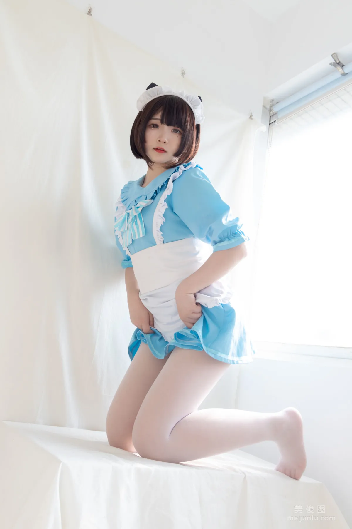 [COS] 2D Beauty Guchuan kagura Blue Cat Maid Photo Set photo 37