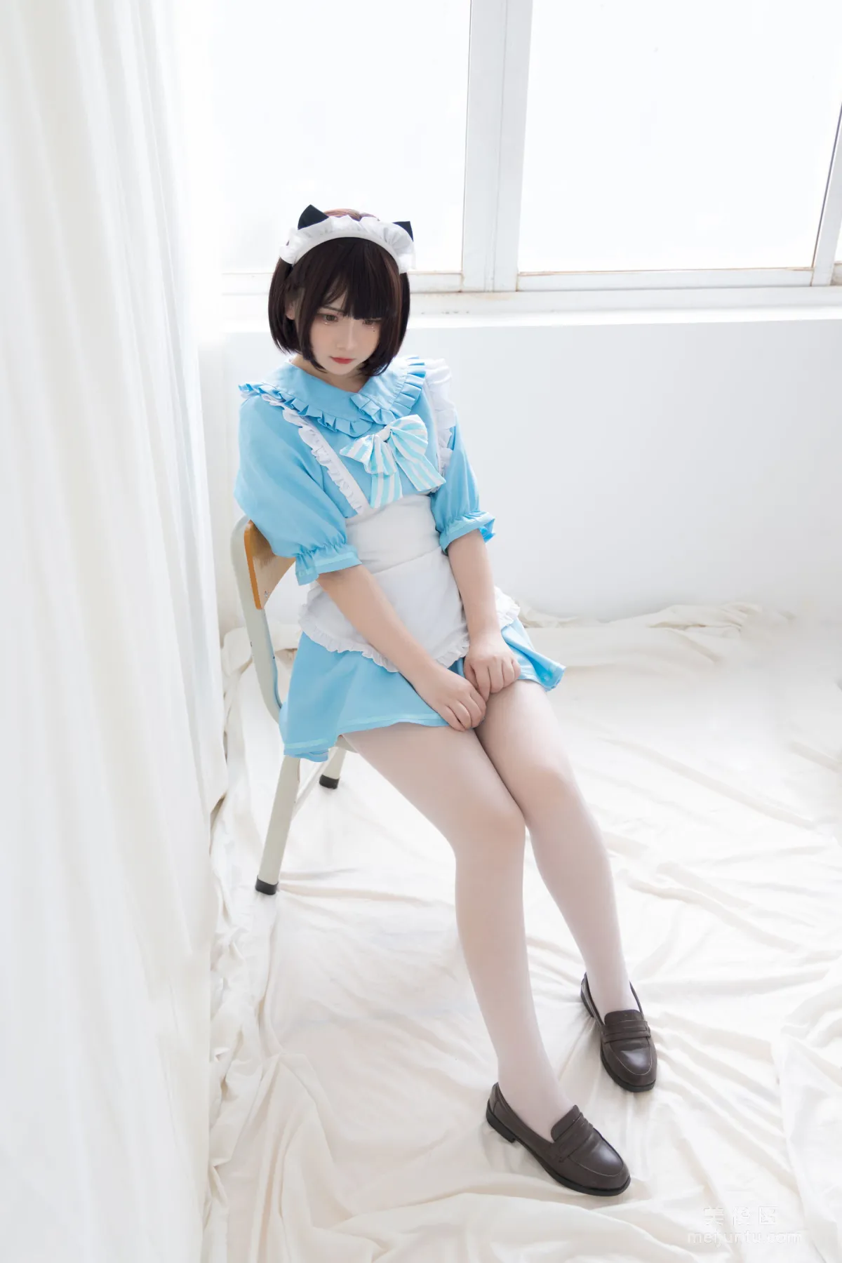 [COS] 2D Beauty Guchuan kagura Blue Cat Maid Photo Set photo 16