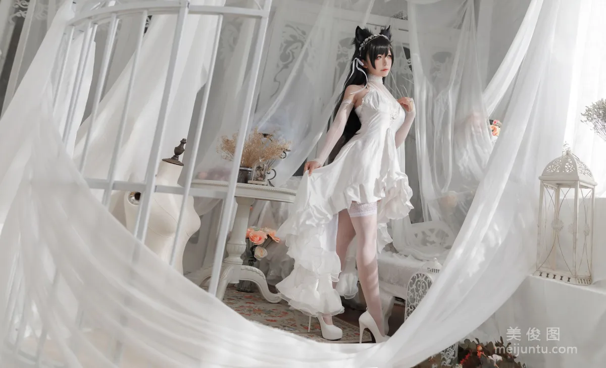 [COS] Anime Blogger Yingluojiang w, Atago Bride Photo Set photo 4