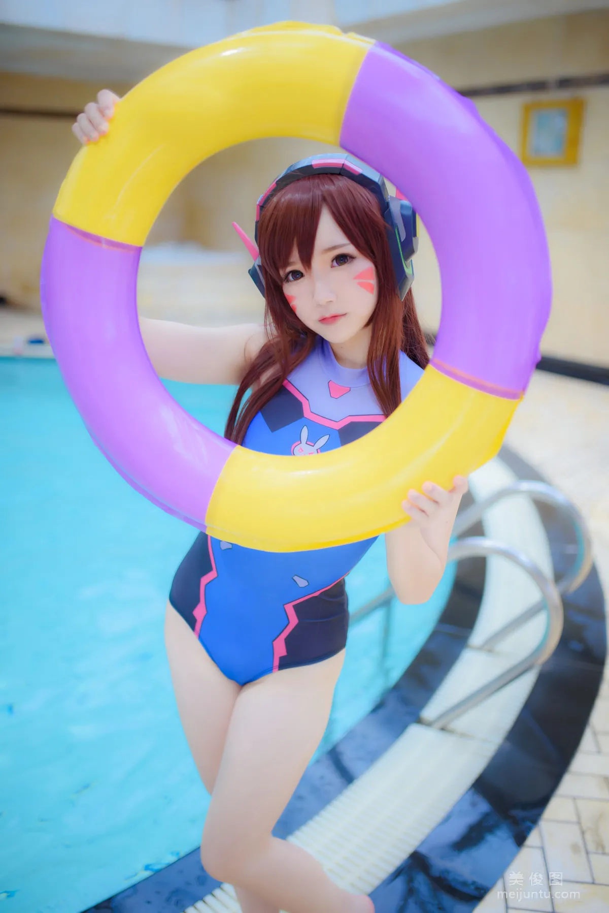 [COS] Anime Blogger Xueqing Astra D.Va Swimsuit Photo Set photo 18