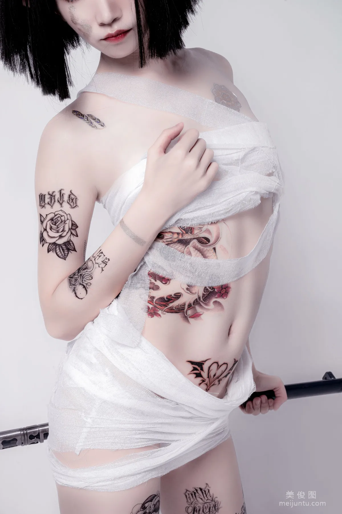 [COS Bonus] Anime Blogger Ruanyi Fairy, Straps and Samurai Photo Set photo 35