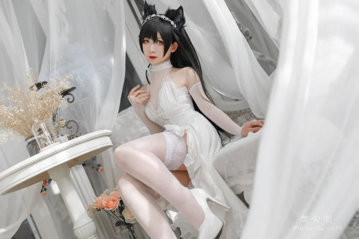 [COS] Anime Blogger Yingluojiang w, Atago Bride Photo Set photo 15