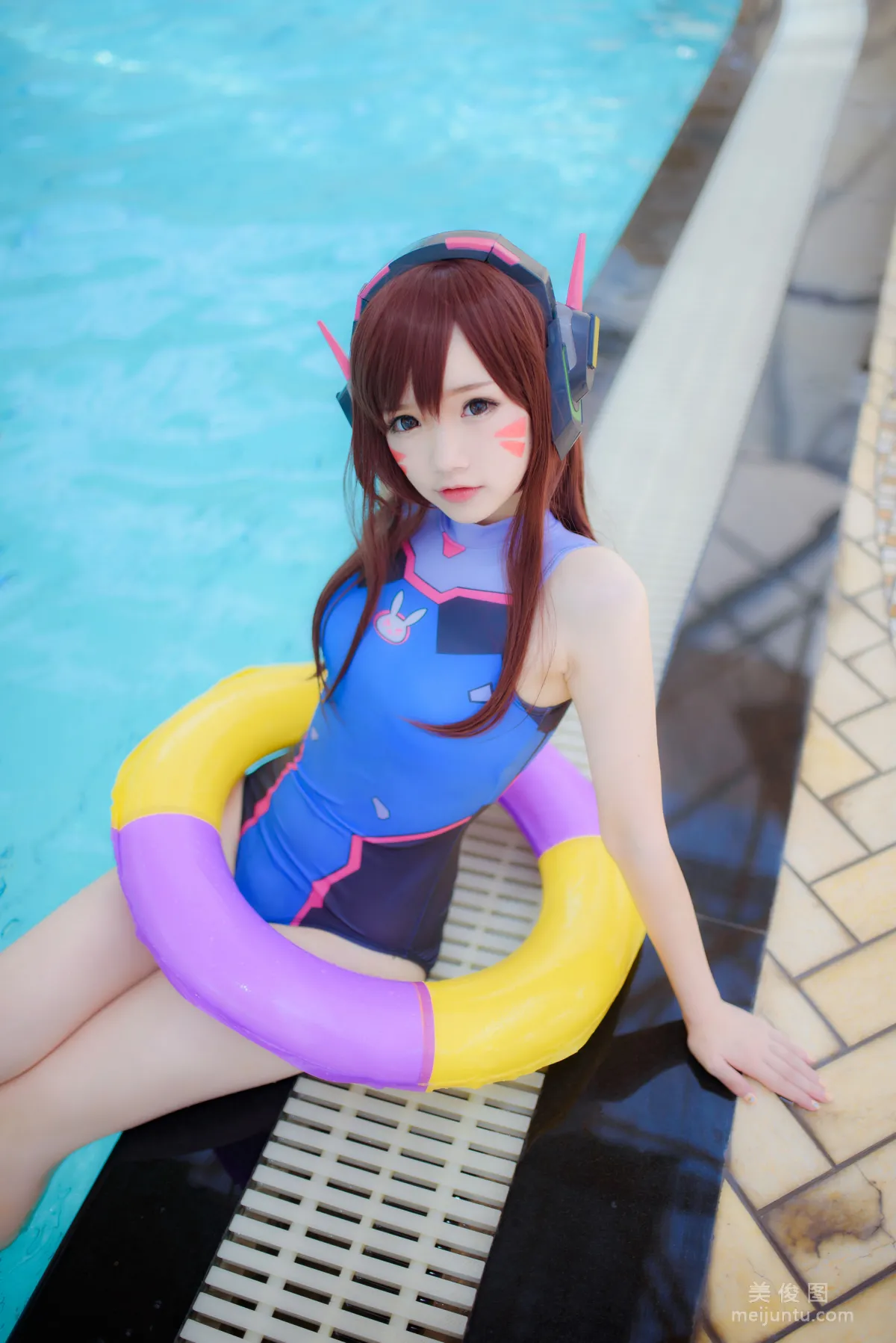 [COS] Anime Blogger Xueqing Astra D.Va Swimsuit Photo Set photo 24