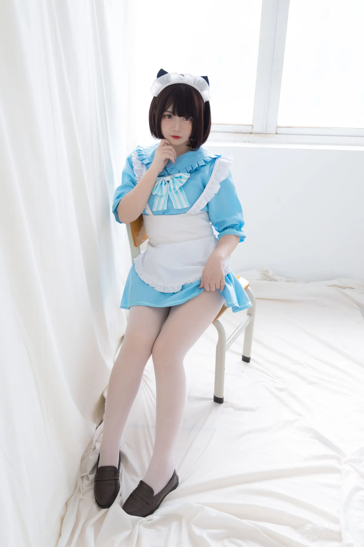 [COS] 2D Beauty Guchuan kagura Blue Cat Maid Photo Set photo 15
