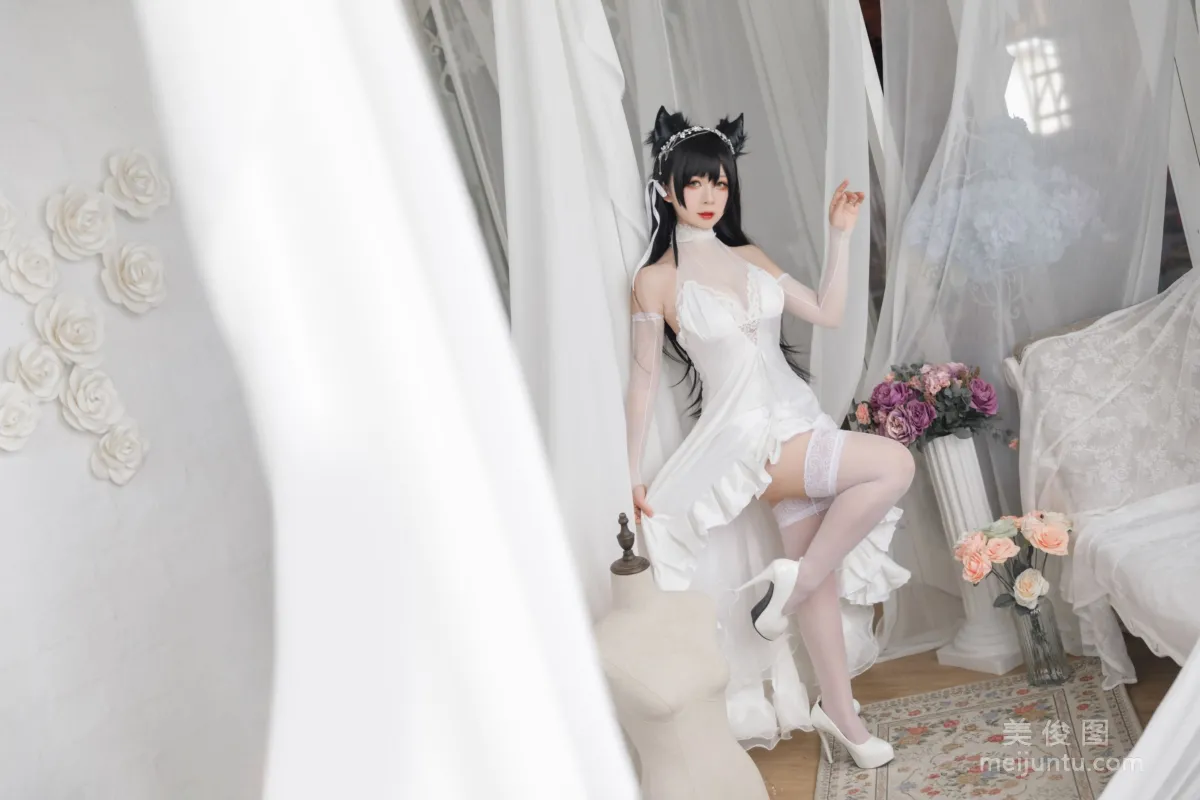 [COS] Anime Blogger Yingluojiang w, Atago Bride Photo Set photo 18